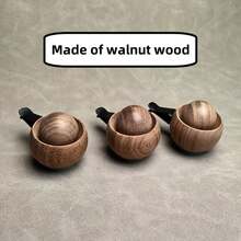Natural Black Walnut Wood Handmade Car Diffuser | Elegant Design, Fragrance-Free, Suitable For Car Interior, Home, Office, No Battery Required, Decorative - 1PC - View 2