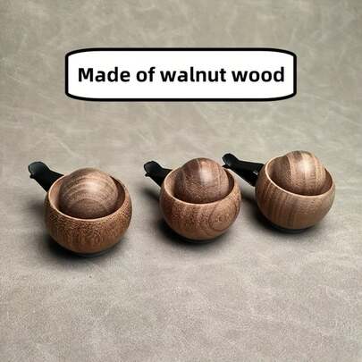 Natural Black Walnut Wood Handmade Car Diffuser | Elegant Design, Fragrance-Free, Suitable For Car Interior, Home, Office, No Battery Required, Decorative