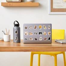 104 Pcs Funny Cat Stickers - Whimsical Feline Decals For DIY Journals, Phone Cases & Water Bottles - 104PCS - View 8