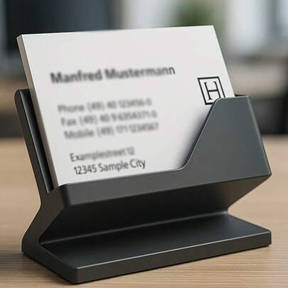 A Simple And Fashionable Business Card Holder, This Plastic Desktop Organizer Is Designed Specifically For Storing And Displaying Your Business Cards, Suitable For Any Size, With A Modern Design