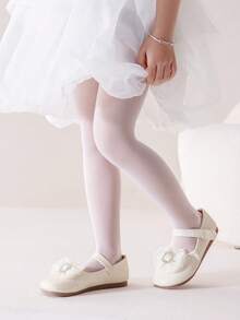 1pc Girls/Kids Spring/Summer Skin-Tone Dance Tights, Classic Fashion Breathable Soft Casual Pantyhose, Minimalist Versatile Elastic Comfortable Sheer Stockings, Suitable For Back To School, Travel, Home, Dance Practice - Multicolor - View 17