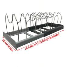 30-56cm Expandable Saucepan Pan Pot Lid Holder Kitchen Organiser Rack Storage 10 Tier - Multicolor - View 2