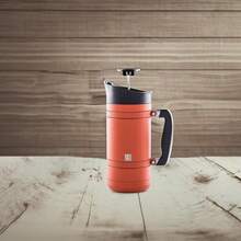 BaseCamp Coffee Press - Double Wall Insulated Stainless Steel - Bru-Stop Technology, No Grounds In Coffee, No Spill Lid (Red Rock, 32 Fl.Oz) - Red Rock - View 5