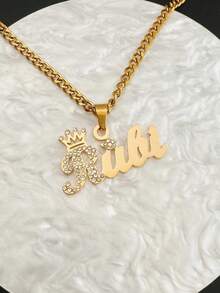 Script Diamond Name Necklace,Custom Name Necklace,Bling Name Necklace,Crystal Name Necklace, Personalized Diamond Necklace Gold,Gift For Her - Diamond-encrusted Version - View 9