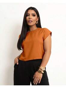 Basic Cropped Modeling With Perfect Fit Factory Price Get Yours Now - Bronze - View 12