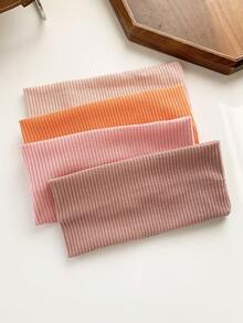 1pc Minimalist Knitted Wide Striped Elastic Headband, Fashion Hair Hoop For Women, Anti-Slip For Washing Face & Makeup Fashion Hair Accessories Women Hair Band - Multicolor - View 7