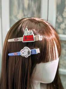 Snoopy Large Duckbill Hair Clips Set, 3 Styles with 2 Pieces Each, Cute Cartoon Character Printed Design, Strong Grip Alligator Barrettes for Secure Daily Hairstyling, Lightweight and Comfortable Decorative Hair Accessories for Women and, Part, Suitift, for Searers Sl. Couples, Birthdays, Holidays and Sweet Everyday Surprises - 彩色 - 查看 7