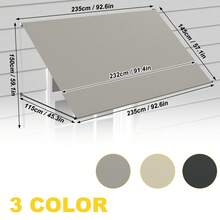 Retractable Awning With Articulated Arms, Balcony Awning, Retractable Awning, Balcony Awning, Sun Protection, Weather Resistant, Provides Shade, Retractable For Windows, Balcony, UV Resistant - Gray - View 17