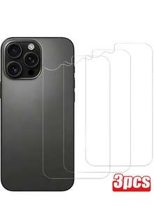 3片装 6.9 英寸钢化玻璃后盖屏幕保护膜 [9H 硬度] 高清钢化玻璃后盖，适用于 17 Pro Max、17 Pro、17 Air、16 Pro、16 Plus、15、15 Pro Max、15、15 Plus、15 Pro、14 Pro Max、13 Pro Max、12、11 Pro Max，防刮花，易于安装，后盖保护膜 - 無色 - 查看 38