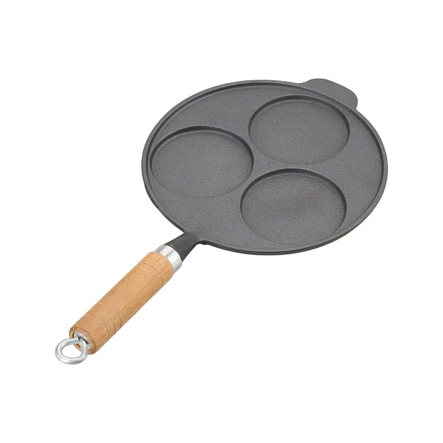 Living And Home 3-Hole Cast Iron Frying Pan,Kitchen Pot Pan For Stove - Black - View 1