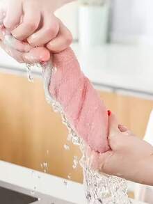 20pcs/10pcs/5pcs Super Absorbent Thickened Microfiber Dishcloths - Non-Shedding, Grease-Resistant Kitchen Cleaning Rags, High-Quality Fabric, Household Cooking, Dish Drying, Reusable - Absorbent Cloth - View 3