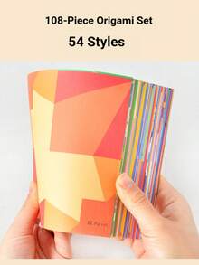 108件套折纸工艺套装 - 54种独特设计，适合DIY手工制作和教育活动，有助于提高专注力，是课堂项目和派对礼物的理想之选，也是送给儿童和成人的理想生日礼物。 - 彩色 - 查看 5