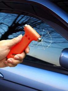 Multifunctional Car Safety Hammer, Dual-Function Car Emergency Escape Hammer, Glass Breaking Tool, Self-Rescue Tool, Rescue Hammer - A - View 2