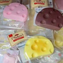 Japanese Style Soft Slow Rising Squishy Fake PU Half-Round Cheese Food Stress Relief Squeeze Toy, Gift - Multicolor - View 1