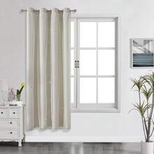 两片式窗帘套装，米色窗帘，星形镂空图案窗帘，可遮光，纯色窗帘，适合卧室遮光，纯色带蕾丝薄纱双层装饰窗帘，适合女孩房、客厅。 - 米色 - 查看 30