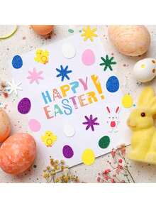 120 piezas/Paquete Pegatinas de espuma de conejo con brillo de Pascua, Pegatinas de espuma de Pascua, Pegatinas de primavera, Empaque a granel colorido, Pegatinas de huevos, conejos, polluelos y flores, Adecuado para manualidades, tarjetas de felicitación, decoración del hogar y suministros de Pascua - Multicolor - Ver 10