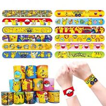 36/24pcs Pokemon Cartoon Clapping Bracelets, 12 Unique Designs, Fun Party Favors And Holiday Decorations, Suitable For Birthday Parties, Events And Celebrations, Colorful Clapping Bracelets With Adorable Pokemon Patterns, Fit For All Ages, Ideal As Fun Gifts, Party Favor Bag Fillers, Party Favors, Animal Theme Clapping Bracelets, Novelty Items, Carnival Toys - Multicolor - View 1