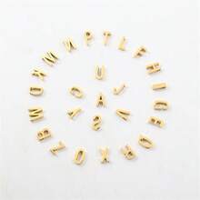 1pc Classic Cross Initial Golden Stainless Steel Chain Necklaces For Women - Yellow Gold - View 4