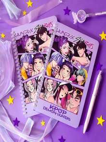1 Set KPOP Witch Girl Group Stationery Gift Set: Plastic Ruler, Sketchbook, Pen, Suitable For Birthday, Party Gifts, School Supplies And Rewards (Random Style) - Multicolor - View 7