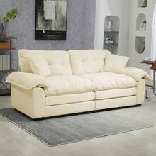 Sofas & Couches - Beige + Upholstered + 2 Seat - View 12