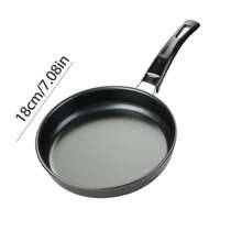 Stainless Steel Flat Frying Pan For Eggs And Steaks, Non-Stick Grill Pan For Barbecue, Smoke-Free Cookware With Packaging Box Set. Suitable For Home Use. - Black - View 2