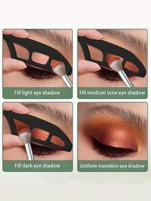 1/2/3pcs Eye Makeup Tool Set - Eye Shadow Stencils And Guide, Precise Application Template, Beginner Makeup Assistant Set - Eye Shadow Makeup Tools, 1-Minute Quick Makeup Template, Eye Shadow Mold, Suitable For Female Beginners, Can Makeup Anytime Anywhere - Multicolor - View 6