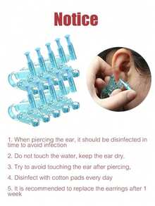 Kit de perforación de pendientes, que incluye pendientes, pistola de perforación de pendientes antialérgica, adecuado para la perforación de pendientes DIY en casa. - Multicolor - Ver 5