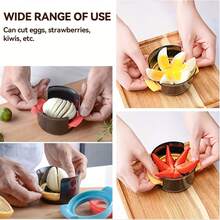 4pcs Egg Slicer, Stainless Steel Wire Egg Cutter With Plastic Non-Slip Base, Multifunctional Kitchen Tool For Boiled Eggs, Soft Fruits, Strawberries, Mushrooms, Easy To Clean - Multicolor - View 7