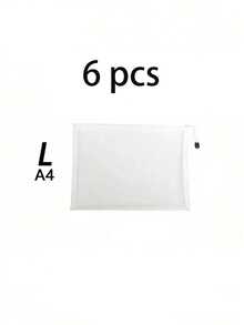 1/6/12件套网眼收纳袋整理套装，大容量手工小物件袋，透明网眼拉链文件袋，笔袋，收据收纳袋，化妆包，波西米亚风 - 彩色 - 查看 12