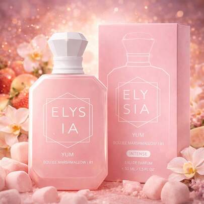 Fragrance World CLIVE DORIS ELYSIA YUM BOUJEE MARSHMALLOW INTENSE 50ML EDP GOURMAND SOFT MUSK SANTAL
