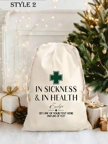 Bolsas de regalo personalizadas, En la salud y en la enfermedad, Bolsas de kit de recuperación de boda, Bolsas de favor de resaca de boda personalizadas, Kit de recuperación en salud-Kit de resaca-Regalos de boda-Favor de despedida de soltera-Kits de recuperación-Bolsa de bienvenida a la boda, Un regalo personalizado imprescindible con opciones de nombre personalizado - Multicolor - Ver 7