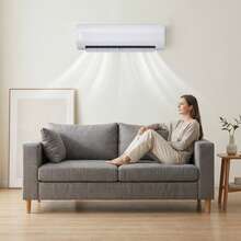 TABU 12,000 BTU Mini Split Air Conditioner&Heater With Inverter, 19 Seer2 Wall-Mounted Ductless Ac With Heat Pump, 115v, Work With Alexa,Cover Rooms Up To 750 Sq.Ft - 美規B型插(110-127V) - 查看 2