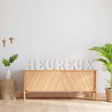 White Wooden Lettering, 25.4 Cm, Unpainted, Vertical Letters, Decorative Letters, Wall Decoration For Family Party Projects, Home Table Decoration, Wedding Photography - 1PC - Xem 3