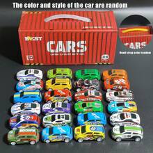 24辆金属玩具车，装在一个红色可折叠礼盒里！盒子还可以当地图用。一套完整的玩具车套装。非常适合圣诞节、万圣节、复活节彩蛋和家庭聚会！ - 紅色 - 查看 10