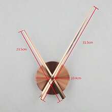 Manos de Reloj 3D Agujas de Reloj Grandes Relojes de Pared 3D decoración de Arte para el hogar Accesorios de Mecanismo de Cuarzo-B031 - Cobre - Ver 1
