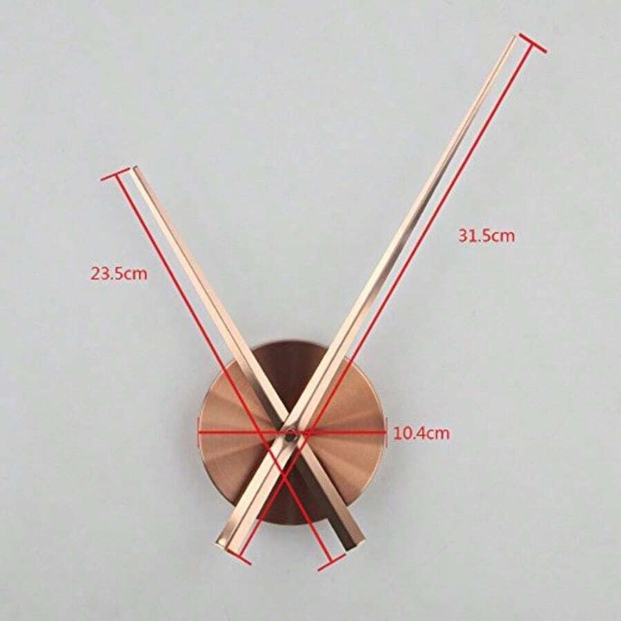 Manos de Reloj 3D Agujas de Reloj Grandes Relojes de Pared 3D decoración de Arte para el hogar Accesorios de Mecanismo de Cuarzo-B031 - Cobre - Ver 1