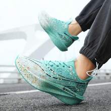 Men's Fashion Anti-Slip Cushioned Carbon Board Technology Sports Running Shoes, Professional Competitive Athletic Sneakers - Blue - View 8