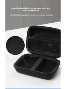 Dwuwarstwowa torba do przechowywania dysków twardych, kabel do transmisji danych, pamięć flash USB, cyfrowy organizer powerbanku, twarda obudowa EVA, odporna na wstrząsy i upadki - Biały - Zobacz 4