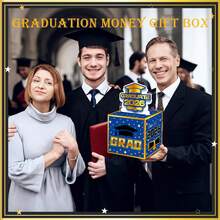 2-Pack 2026 Number Sticker Cash Gift Box, Surprise Piggy Bank, Transparent Bag Gift Suitable For Children And Adults, Includes 50 Transparent Bags - Give Cash Gifts To Loved Ones In A Fun Way - Blue - View 4