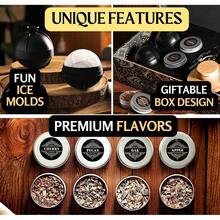 Cocktail R Kit - Whiskey Bourbon Drink R With Torch, Custom Top, 2 Ice Ball Makers, 4 Flavors Wood Chips - Rs For Whiskey Drinks - Cocktail Drink SmoFKing Kit - Unique Gifts For Him - 不含眼鏡的吸煙套裝 - 查看 4