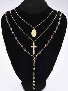 2 chiếc vòng cổ pha lê thủy tinh nhiều màu thanh lịch thủ công, vòng cổ choker mặt trời nhiều lớp thời trang đa năng dành cho nữ, thích hợp để đeo hàng ngày và chụp ảnh hẹn hò - Nhiều màu - Xem 8