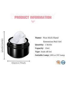 BORN PRETTY 15ml Milky White 3D Sculpting Non Stick Hand Extension Gel Nail Polish Soak Off UV LED Gel Clear Flowerd Carving Shaping Design - Multicolor - View 2