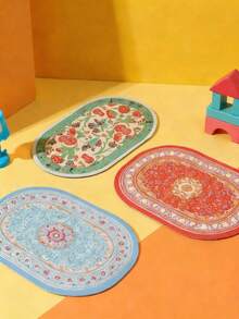 POKOJA LAND 1 Mảnh 1/12 Thảm hình bầu dục thu nhỏ cho nhà búp bê: Thảm sàn dệt mini chân thực Phụ kiện trang trí nhà, Nhà búp bê thu nhỏ, Phụ kiện nhà búp bê, Thu nhỏ, Đồ nội thất búp bê, Cửa sổ nhà búp bê, Sở thích - Nhiều màu - Xem 5