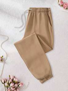 轻盈如云的女士长裤 | 透气户外休闲裤，适合夏季、居家舒适、户外活动和春季穿着 - 卡其色 - 查看 2