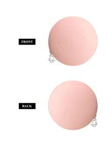 Dior 材质：粉色圆形硅胶化妆包，带压纹logo，防水便携，女士化妆包 - 粉色 - 查看 6