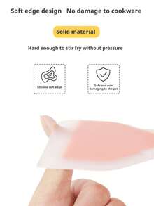 Semi-Transparent Silicone Spatula, Non-Stick Cookware, Heat Resistant Kitchen Tool, Oil Control - Multicolor - View 8