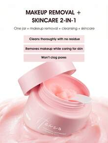 HEXZE Purifying Lightweight Cleansing Balm 2-In-1 Makeup Melting Remover & Skincare – Travel-Friendly 5g Sample Mini - Pink 5g - View 5