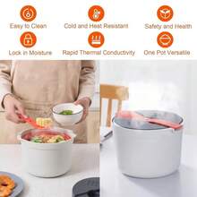 Microwave Rice Cooker, 2L Microwave Rice Pasta Cooker With Strainer Steamer - 2L - View 6