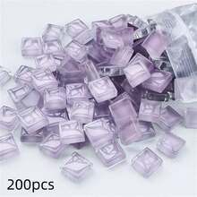 200pcs 0.39inch Square Glass Mosaic Tiles - Premium Craft Decorative Pieces For Creative Art, Painting, Handmade Jewelry, And DIY Projects - A - View 27