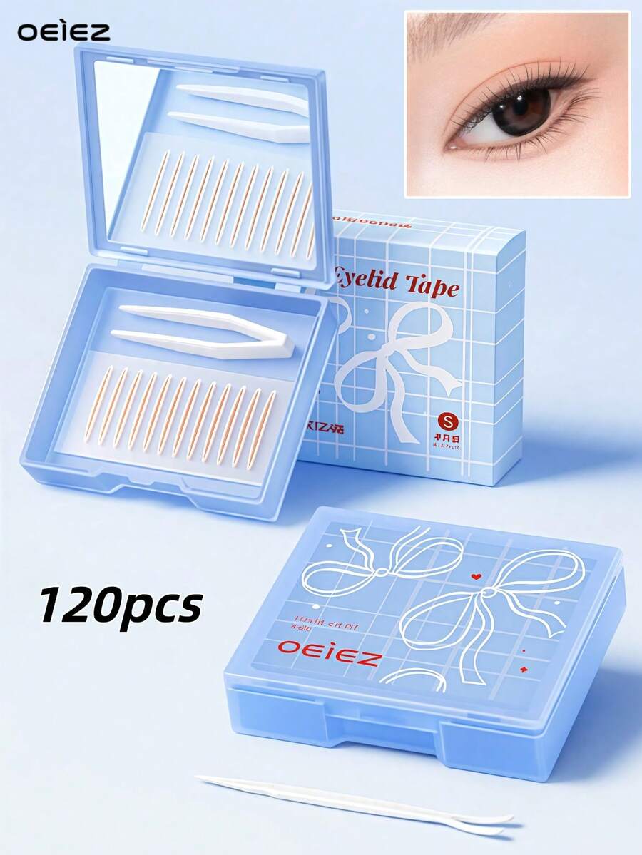 OEIEZ 120 miếng băng dán mí mắt hai lớp siêu mỏng, thoáng khí, lâu trôi, thích hợp cho người có mí mắt một mí, mắt sụp, mắt không đối xứng, quà tặng, đồ dùng du lịch giá rẻ, vật dụng cần thiết khi đi du lịch.